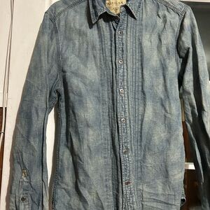 GUESS Men's Blue Denim Shirt